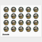Sticker Rond Your own Phoin a Snowglobe Frame! - (Feuille)