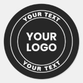 Sticker Rond Your Uploaded Logo + Bold Circular Text  (Devant)
