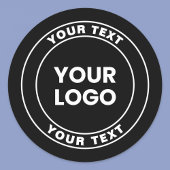 Sticker Rond Your Uploaded Logo + Bold Circular Text
