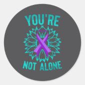 Sticker Rond Youre Not Alone  (Devant)
