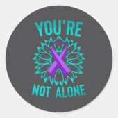 Sticker Rond Youre Not Alone Premium  (Devant)