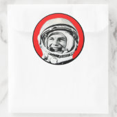 Sticker Rond Youri Gagarine - Héros et cosmonautes soviétiques (Sac)
