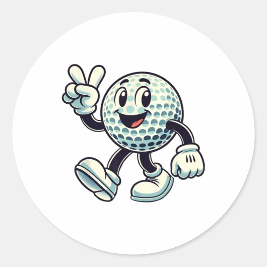 Sticker Rond Youth Golf Player Boys Golf Funny (Devant)