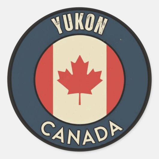 Sticker Rond Yukon Canada (Devant)