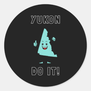 Sticker Rond Yukon Do It Yukon Canada Motivation