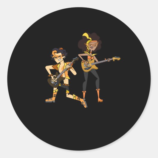 Sticker Rond Yul Et Riya Chantant (Devant)