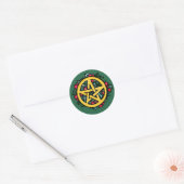 Sticker Rond Yule Pentacle Merry Yule Bénédictions (Enveloppe)