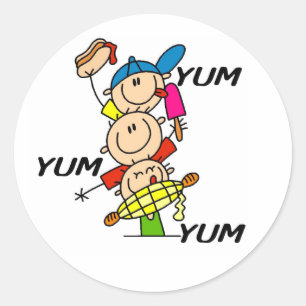Sticker Rond Yum Yum été