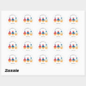 Sticker Rond Yummy Cupcakes Anniversaire (Feuille)