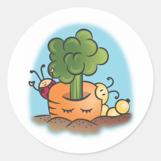 Sticker Rond Yummy dans mon ventre ! Bon (Devant)