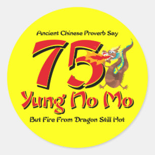 Sticker Rond Yung No Mo 75e anniversaire