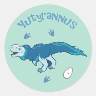 Sticker Rond Yutyrannus mignon