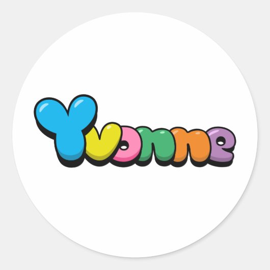 Sticker Rond Yvonne (Devant)