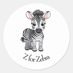 Sticker Rond Z pour Zebra