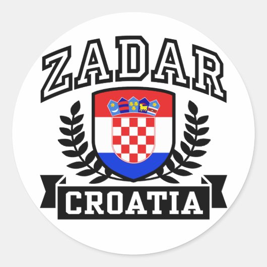 Sticker Rond Zadar Croatie (Devant)