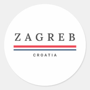 Sticker Rond Zagreb ville Croatie