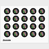 Sticker Rond Zambia USA Flag (Feuille)