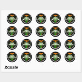 Sticker Rond Zambie (Feuille)