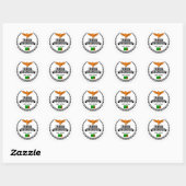 Sticker Rond Zambie (Feuille)