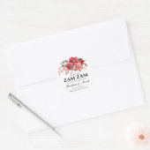 Sticker Rond zamzam eau nikah musulman mariage rose rouge (Enveloppe)