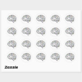 Sticker Rond Zany Brainy (Feuille)