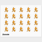 Sticker Rond Zany Fox (Feuille)