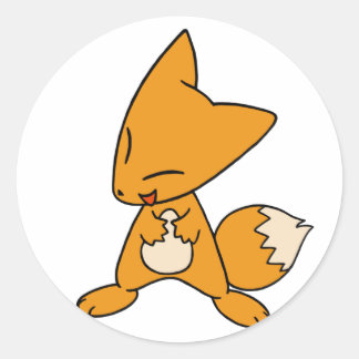 Sticker Rond Zany Fox