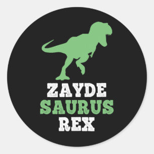 Sticker Rond Zayde-saurus Rex Dino Dinosaure Drôle Cool Zaydesa