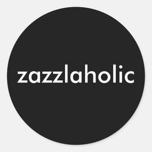 Sticker Rond Zazzlaholic (Devant)