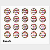 Sticker Rond Zazzle Modèle Conception Ma propre photo Présente (Feuille)