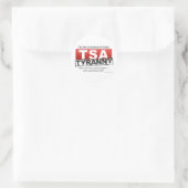 Sticker Rond Zazzle TSA tyrannie Image (Sac)