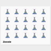 STICKER ROND ZEBRA (Feuille)