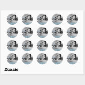 Sticker Rond Zebra Baptême Christian Baby shower garçon (Feuille)