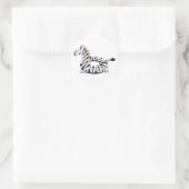 Sticker Rond Zebra Floatie Pool fête d'anniversaire (Sac)