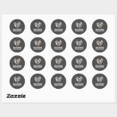 Sticker Rond Zebra Heart Rare Disease Awareness Gift 2020  (Feuille)