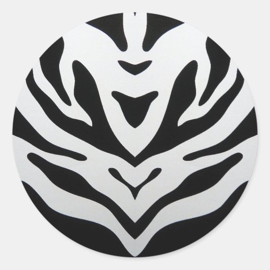 STICKER ROND ZEBRA STRIPES ABSTRAITES (Devant)