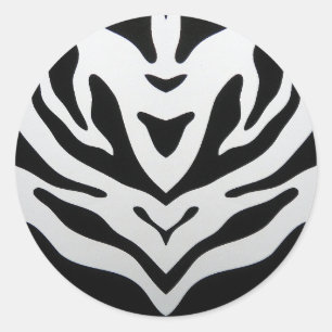 STICKER ROND ZEBRA STRIPES ABSTRAITES