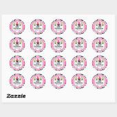 Sticker Rond Zebra Stripes Cupcake Bakery (Feuille)