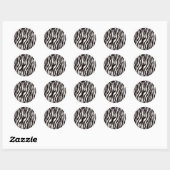 Sticker Rond Zebra Stripes Mix & Match Collectables - (Feuille)