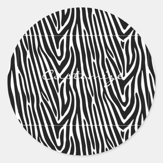 Sticker Rond Zebra Stripes Motif Thunder_Cove (Devant)