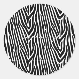 Sticker Rond Zebra Stripes Motif Thunder_Cove