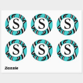 Sticker Rond Zebra Swirl (Feuille)
