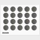 Sticker Rond Zèbre (Feuille)