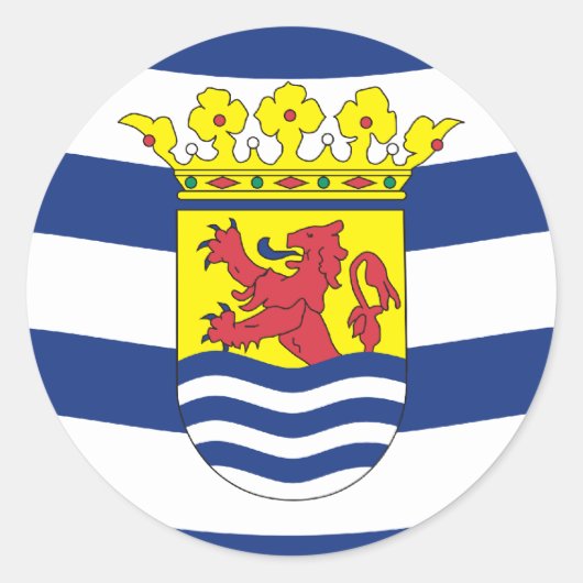 Sticker Rond Zélande, Pays-Bas (Devant)