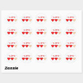 Sticker Rond zelda coeurs (Feuille)