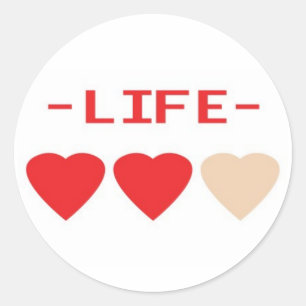 Sticker Rond zelda coeurs