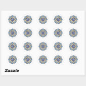Sticker Rond Zelije marocain ! Zellige marocain (Feuille)