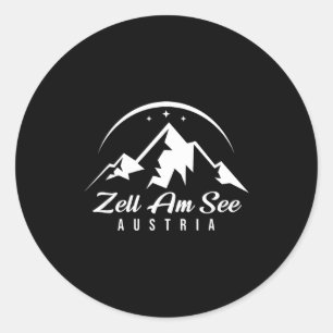 Sticker Rond Zell am See Autriche station de ski ski snowboard