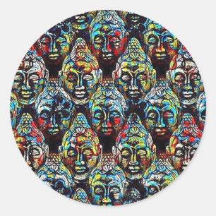 Sticker Rond Zen Bouddha