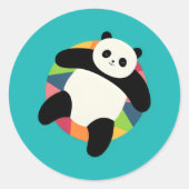 Sticker Rond Zen Panda Spin (Devant)